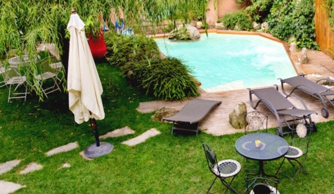 Studio with shared pool enclosed garden and wifi at Piazza